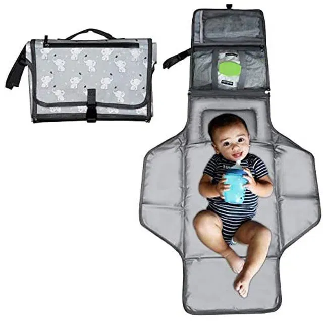 بوتل کی جیب کے ساتھ ڈایپر بیگ